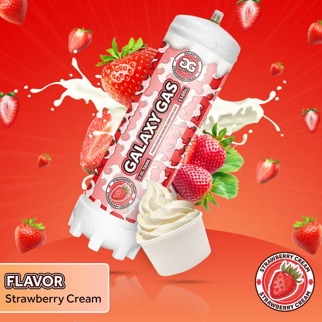 Galaxy Gas – Strawberry Cream N20 Canister - 2000 g
